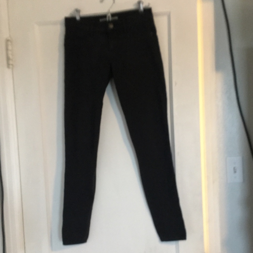 Extreme stretch low rise black pants